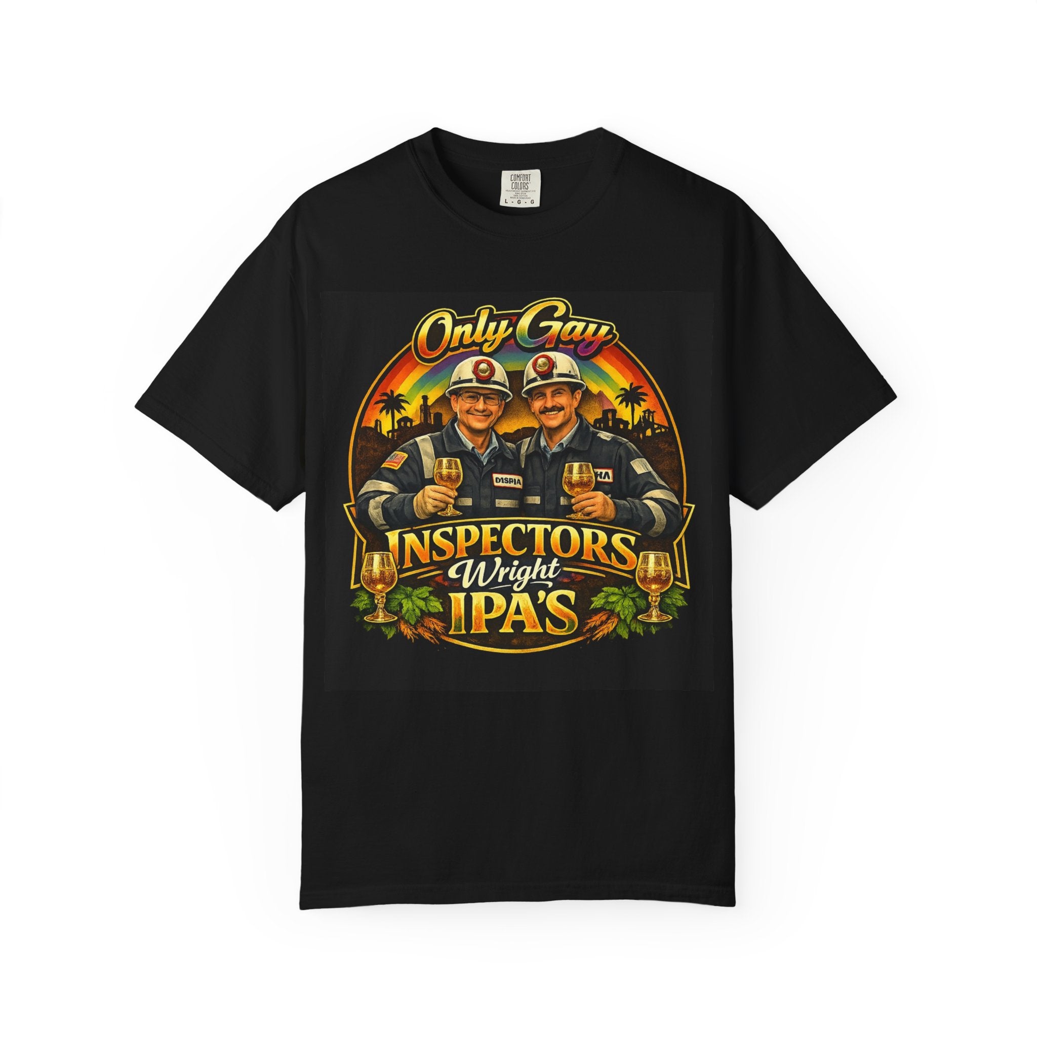 Inspectors Wright IPA T-Shirt — "Only Gay" Vintage Beer Label Tee