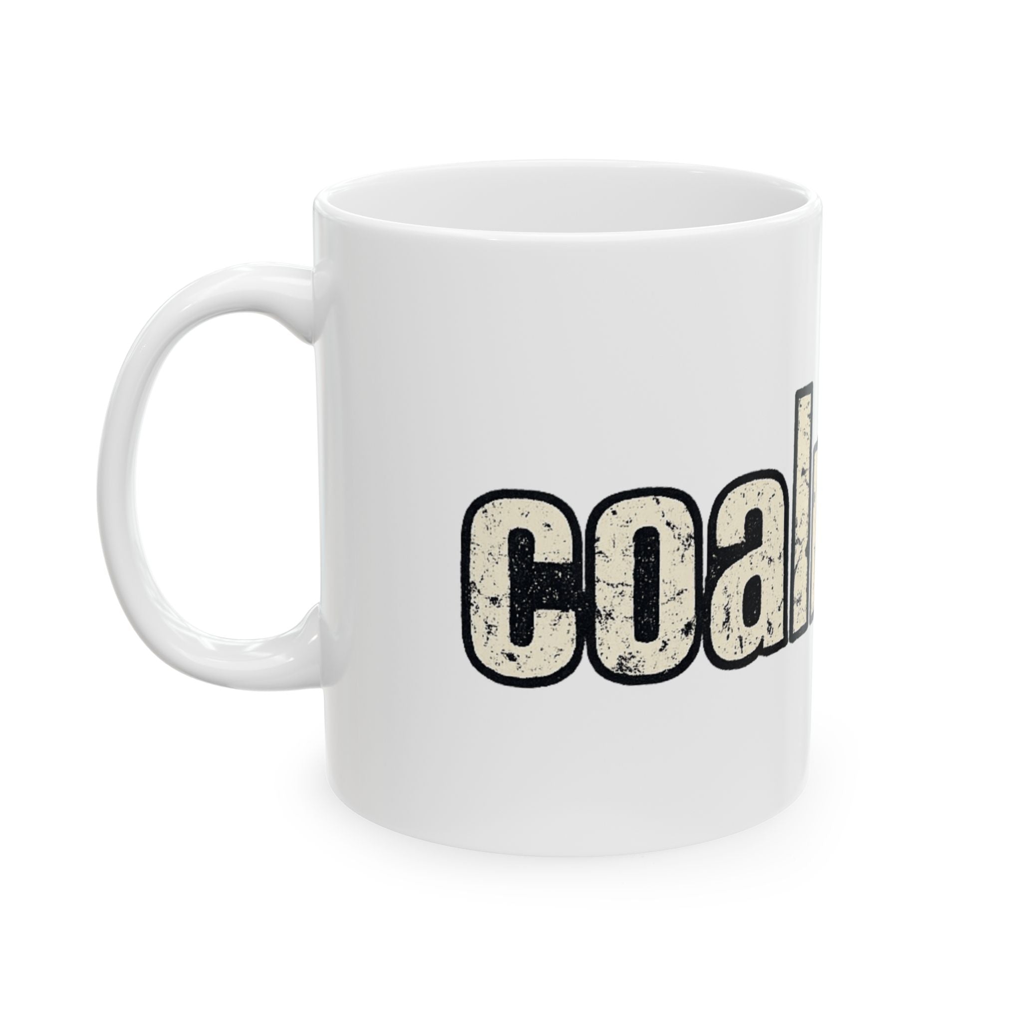 Calming Ceramic Mug – Distressed Text Coffee Tea Cup (11oz, 15oz)